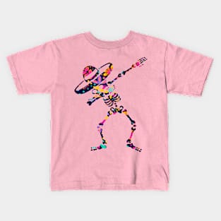 Skull dab dabbing dia de los muertos Kids T-Shirt